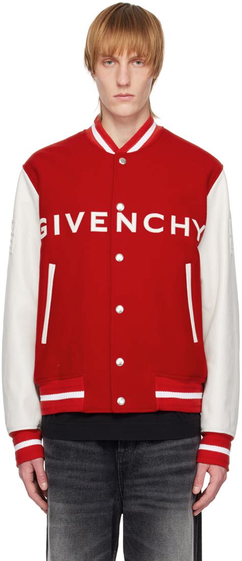 givenchy logo bomber jacket red men|Men's Givenchy Bomber Jackets .